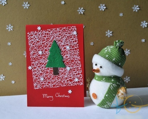 Thiệp giáng sinh handmade đẹp đơn giản cho mọi người trổ tài khéo tay mang lại may mắn cho giáng sinh cùng năm mới 4