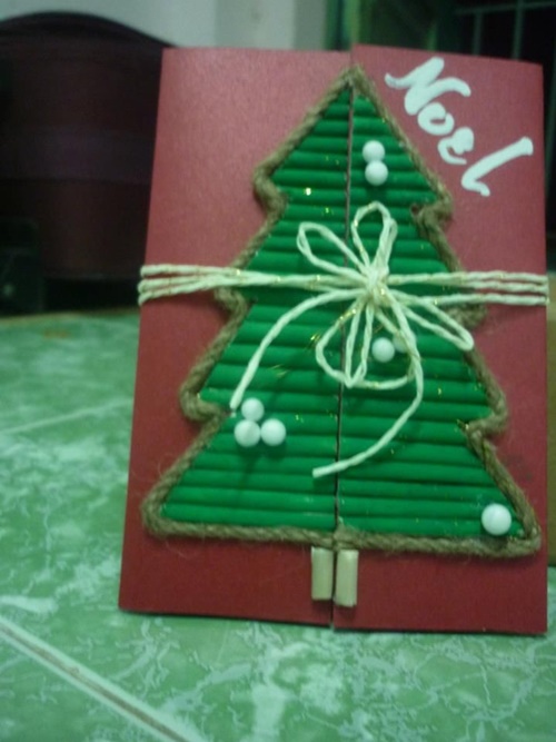 Thiệp giáng sinh handmade đẹp đơn giản cho mọi người trổ tài khéo tay mang lại may mắn cho giáng sinh cùng năm mới 5