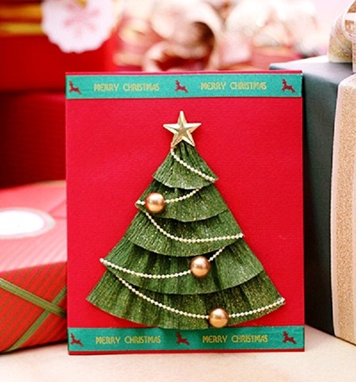 Thiệp giáng sinh handmade đẹp đơn giản cho mọi người trổ tài khéo tay mang lại may mắn cho giáng sinh cùng năm mới 6