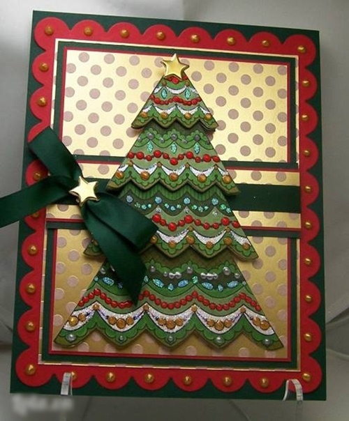 Thiệp giáng sinh handmade đẹp đơn giản cho mọi người trổ tài khéo tay mang lại may mắn cho giáng sinh cùng năm mới 7
