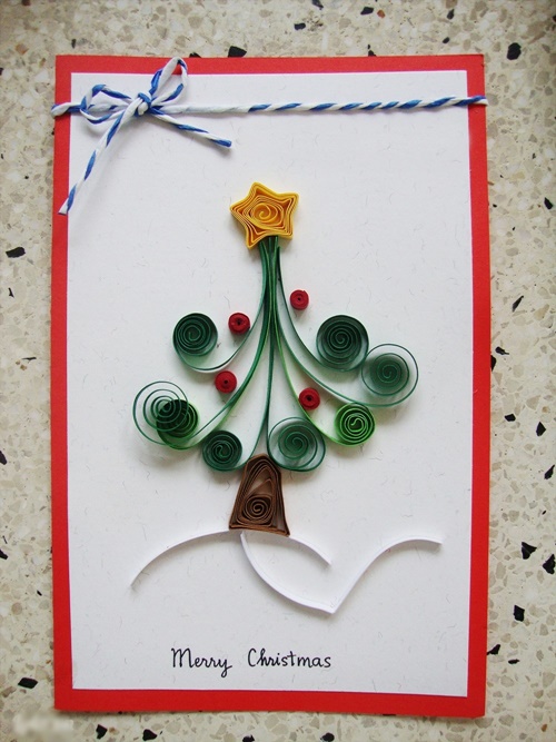 Thiệp giáng sinh handmade đẹp đơn giản cho mọi người trổ tài khéo tay mang lại may mắn cho giáng sinh cùng năm mới 8