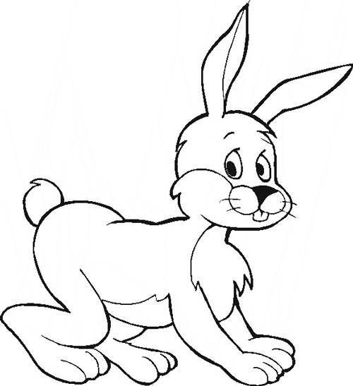 Hình ảnh con thỏ hoạt hình đẹp nhất dễ thương cho bé tô màu 18