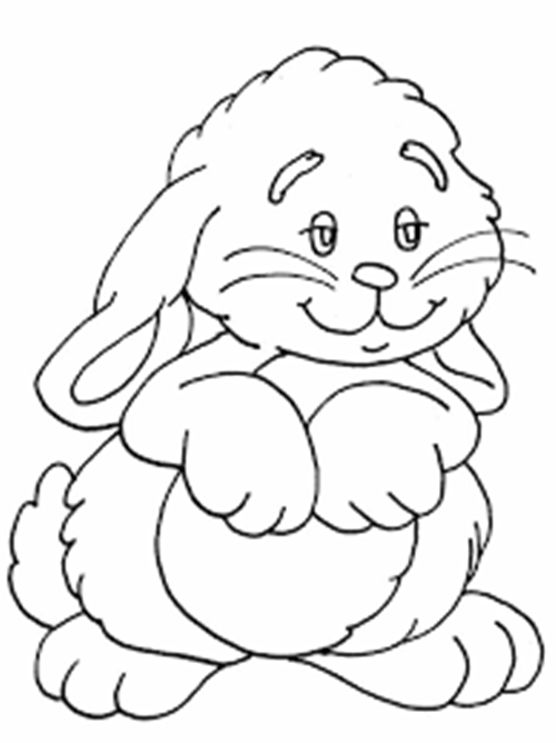 Hình ảnh con thỏ hoạt hình đẹp nhất dễ thương cho bé tô màu 24