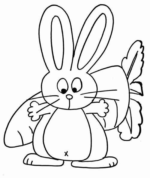 Hình ảnh con thỏ hoạt hình đẹp nhất dễ thương cho bé tô màu 26