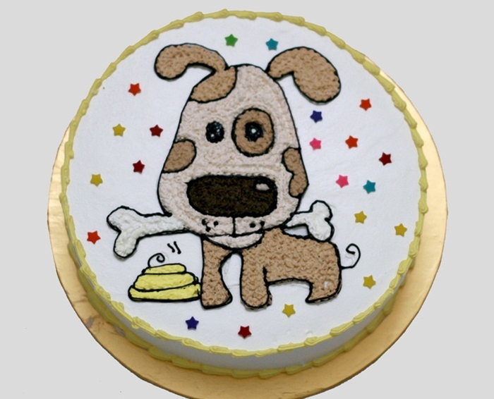 Những hình ảnh bánh sinh nhật hình con chó tinh nghịch và đáng yêu 1