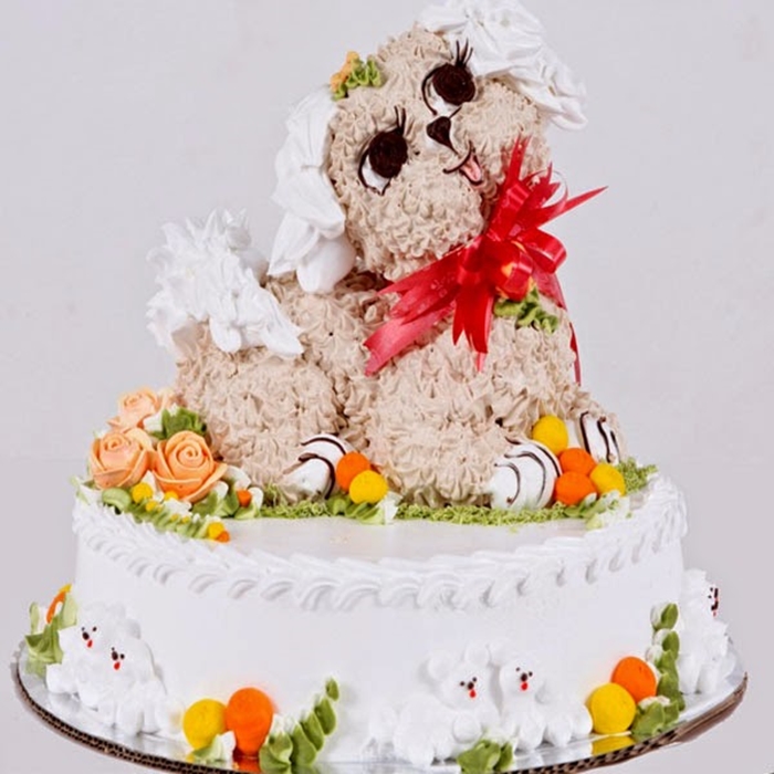 Những hình ảnh bánh sinh nhật hình con chó tinh nghịch và đáng yêu 11