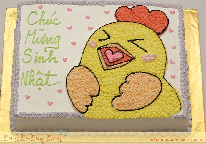 Những hình ảnh bánh sinh nhật hình con gà dễ thương và quá đáng yêu 1