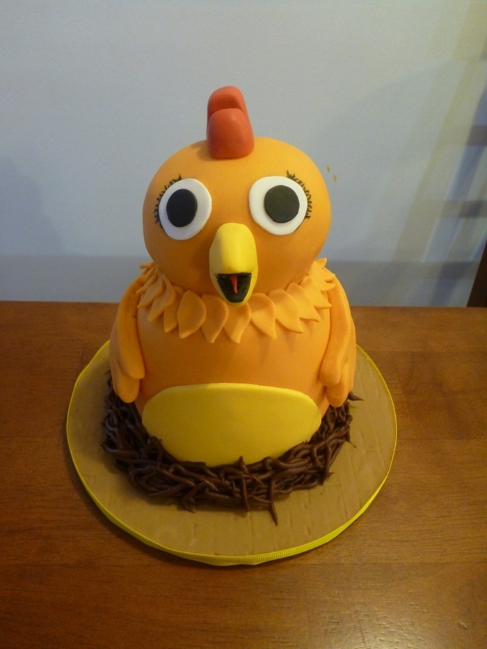 Những hình ảnh bánh sinh nhật hình con gà dễ thương và quá đáng yêu 8