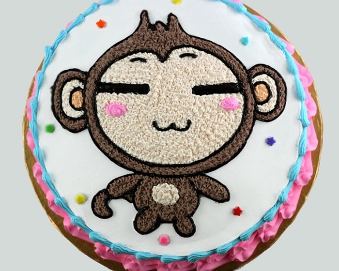 Những hình ảnh bánh sinh nhật hình con khỉ trong tinh nghịch và ngộ nghỉnh 1