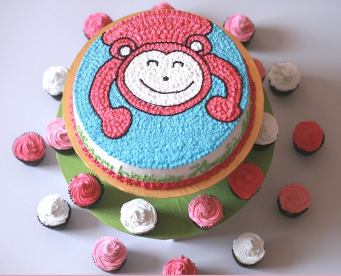 Những hình ảnh bánh sinh nhật hình con khỉ trong tinh nghịch và ngộ nghỉnh 10