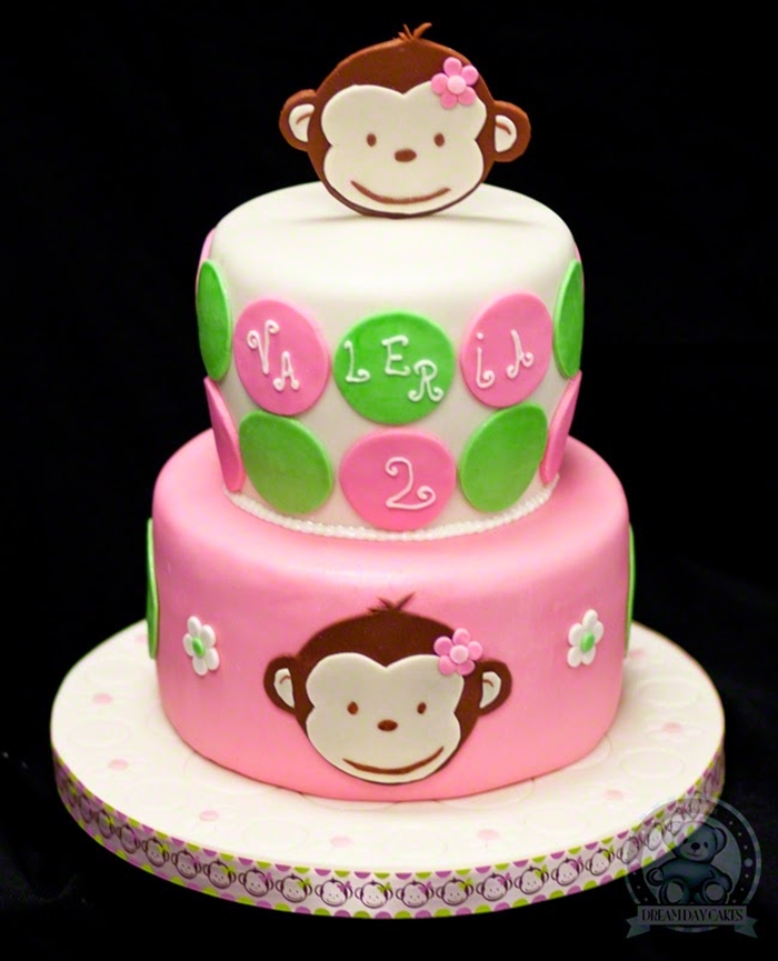 Những hình ảnh bánh sinh nhật hình con khỉ trong tinh nghịch và ngộ nghỉnh 3