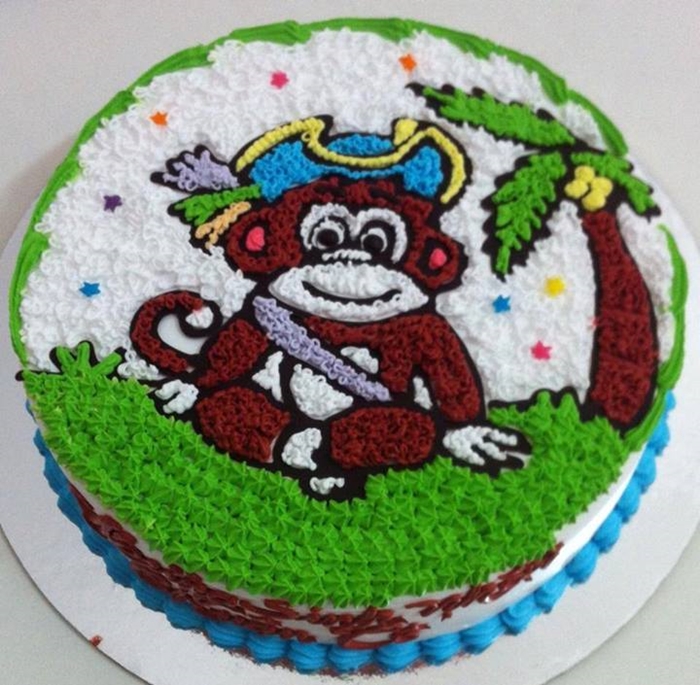 Những hình ảnh bánh sinh nhật hình con khỉ trong tinh nghịch và ngộ nghỉnh 7