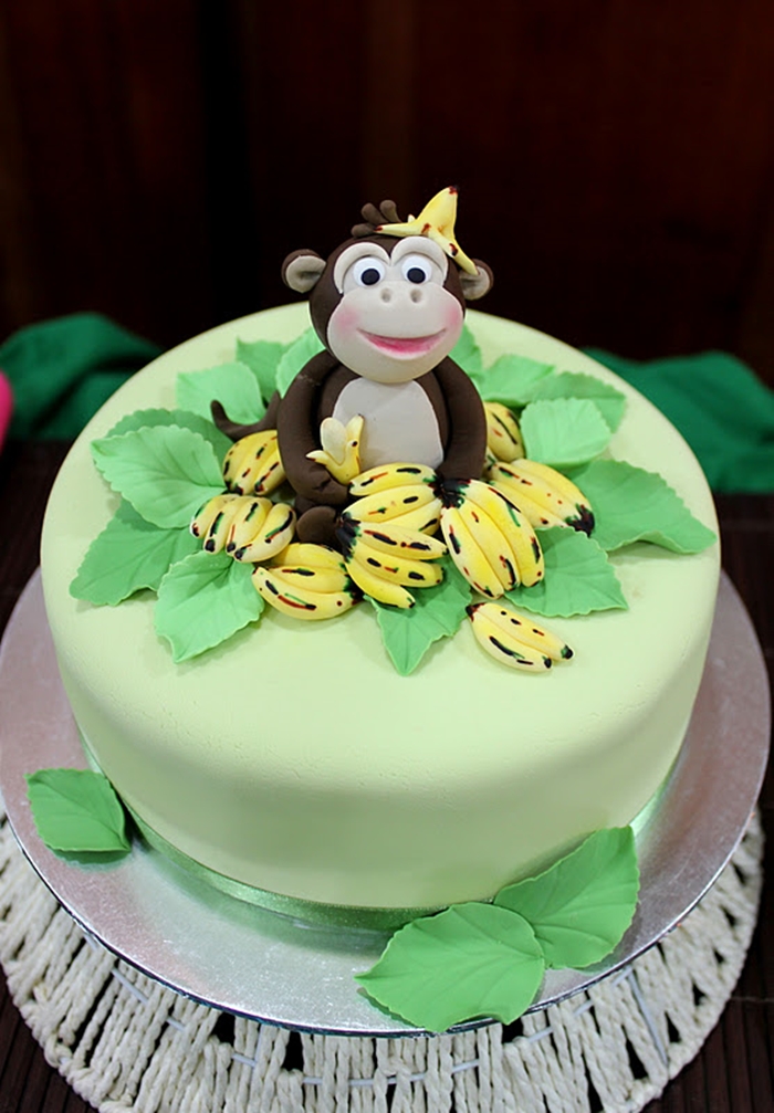 Những hình ảnh bánh sinh nhật hình con khỉ trong tinh nghịch và ngộ nghỉnh 8