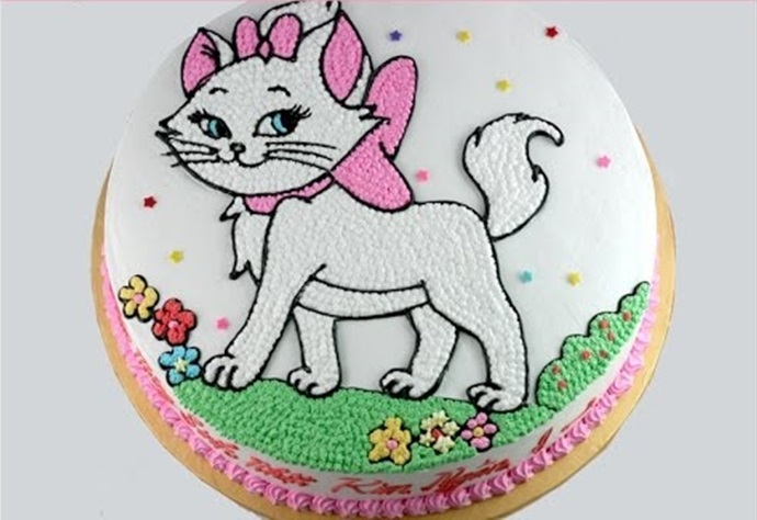 Những hình ảnh bánh sinh nhật hình con mèo trong đáng yêu vô cùng 7