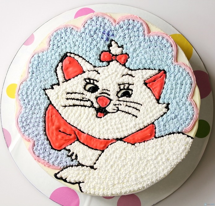 Những hình ảnh bánh sinh nhật hình con mèo trong đáng yêu vô cùng 8