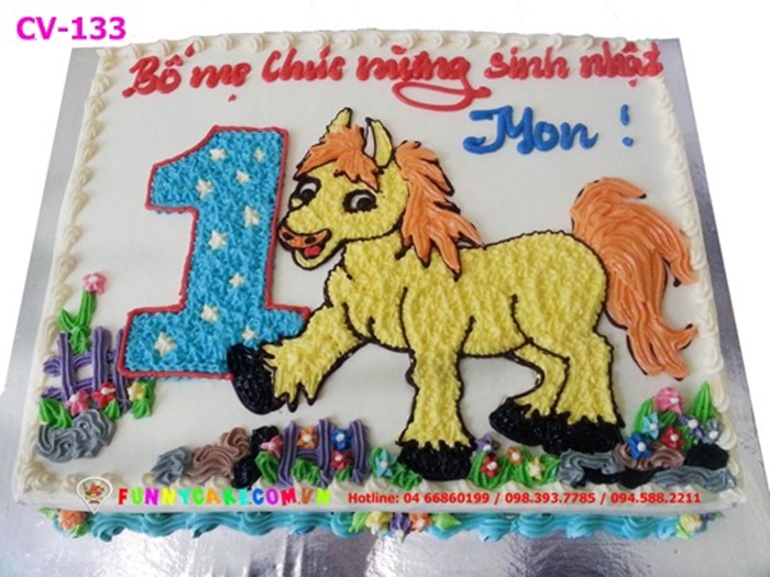 Những hình ảnh bánh sinh nhật hình con ngựa trong đáng yêu và ngộ nghỉnh 8
