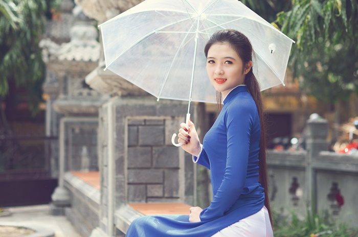 Bộ sưu tập hình ảnh girl xinh duyên dáng với chiếc áo dài truyền thống Việt Nam 11