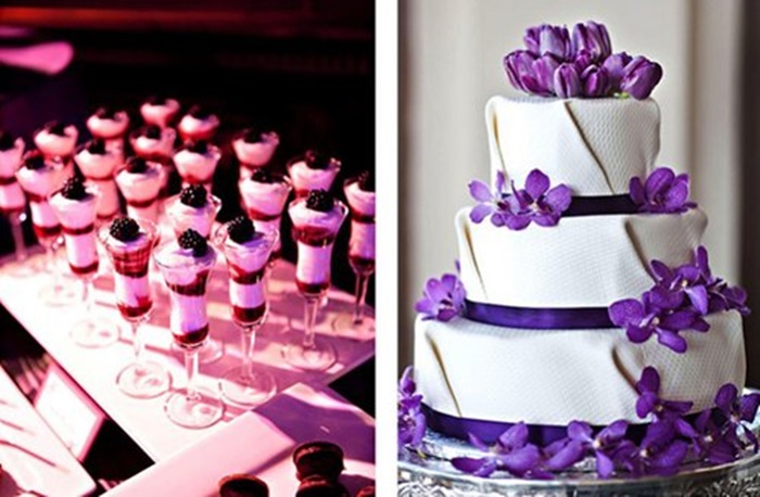Những hình ảnh bánh kem cưới tuyệt đẹp và vô cùng lãng mạn với tông màu tím 4
