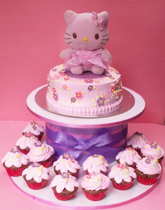Những hình ảnh bánh sinh nhật hình Mèo Kitty dễ thương đáng yêu nhất 3