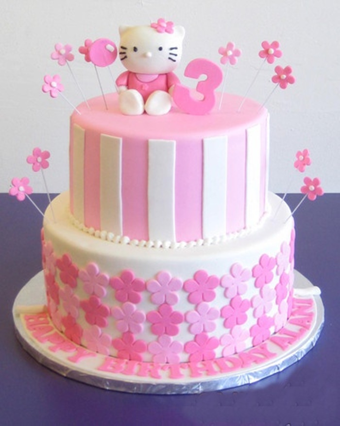 Những hình ảnh bánh sinh nhật hình Mèo Kitty dễ thương đáng yêu nhất 4