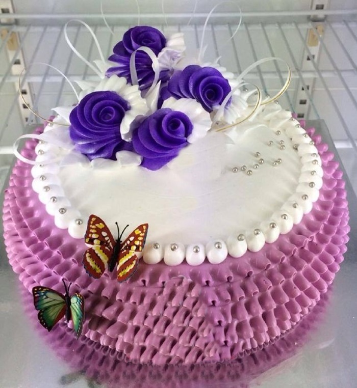 Những hình ảnh bánh sinh nhật màu tím dễ thương và vô cùng ấn tượng 2