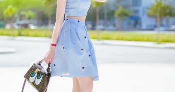 Những hình ảnh hot girl đáng yêu với chiếc áo sơ mi kết hợp chân váy 11