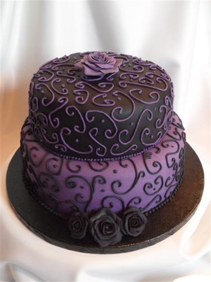 Những hình ảnh bánh sinh nhật với màu tím lãng mạn sẽ là sự lựa chọn tuyệt vời 4