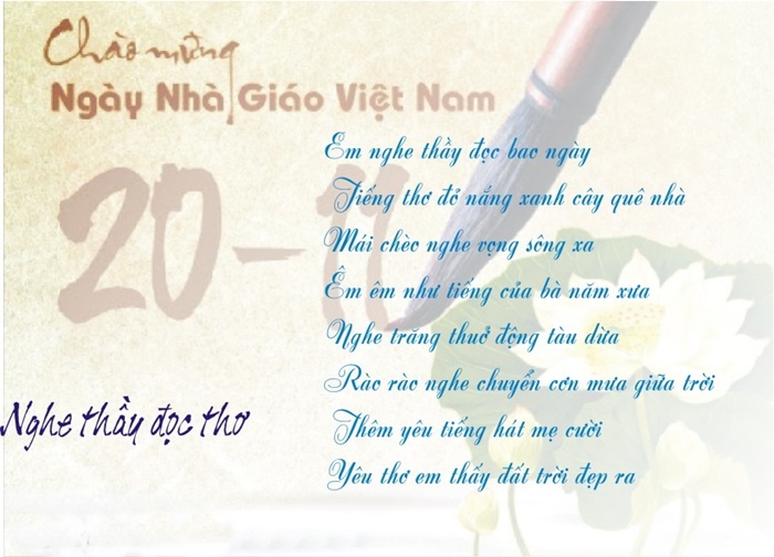 Những hình ảnh thiệp chúc mừng Ngày Nhà Giáo Việt Nam ấn tượng nhất 3