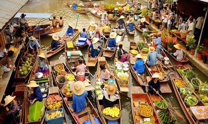 Hình ảnh chợ nổi trên sông nhộn nhịp và đầy màu sắc vô cùng thú vị 5