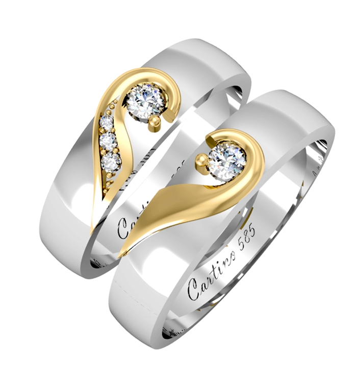 Bộ sưu tập hình ảnh nhẫn đôi đẹp tượng trưng cho tình yêu nồng nàn và bền vững 3