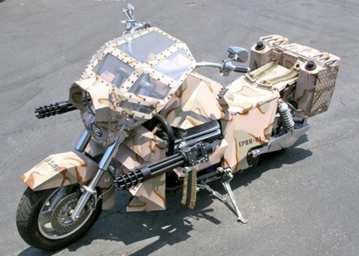 Hình ảnh những chiếc xe máy độ phong cách nhà binh cực ngầu dành cho người đam mê-7