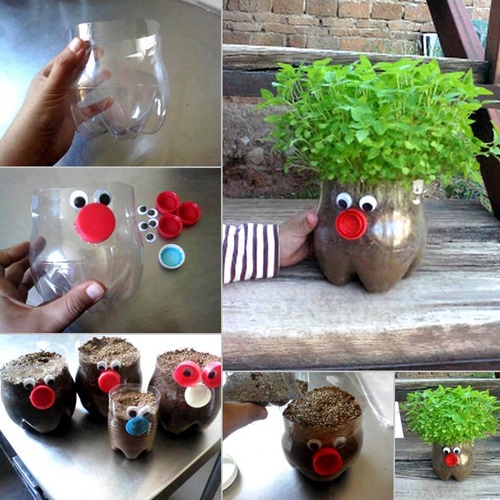 Tái chế chai nhựa trồng cây hộp bút chậu hoa đồ trang trí và nhiều vật dụng hữu ích 27