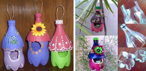 Tái chế chai nhựa trồng cây hộp bút chậu hoa đồ trang trí và nhiều vật dụng hữu ích 31