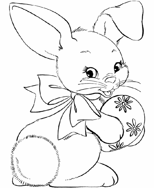 Hình ảnh con thỏ hoạt hình đẹp nhất dễ thương cho bé tô màu 15