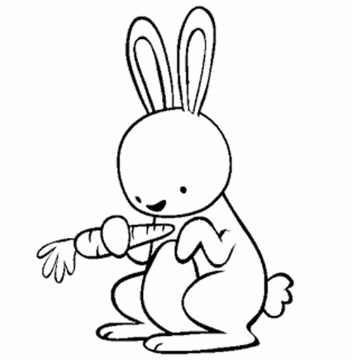 Hình ảnh con thỏ hoạt hình đẹp nhất dễ thương cho bé tô màu 16