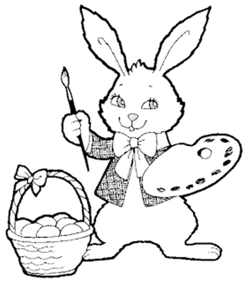 Hình ảnh con thỏ hoạt hình đẹp nhất dễ thương cho bé tô màu 19