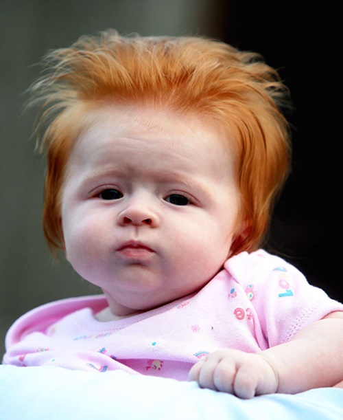 Hình baby dễ thương ngộ nghĩnh lovely với mái tóc độc đáo nhất thế giới 30