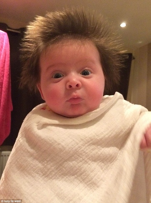 Hình baby dễ thương ngộ nghĩnh lovely với mái tóc độc đáo nhất thế giới 6