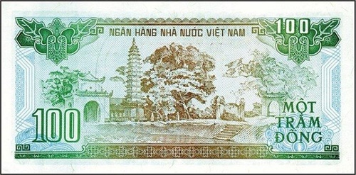 Hình ảnh tiền Việt Nam cùng các địa danh được in trên các mệnh giá 1
