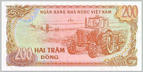 Hình ảnh tiền Việt Nam cùng các địa danh được in trên các mệnh giá 3