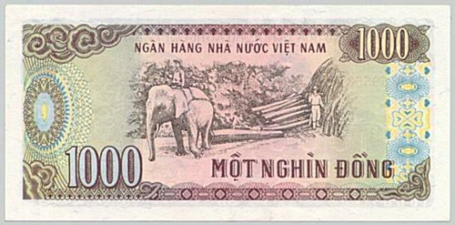 Hình ảnh tiền Việt Nam cùng các địa danh được in trên các mệnh giá 7